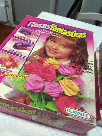 Brinquedo anos 80 glasslite rosas fantástica - Foto 2