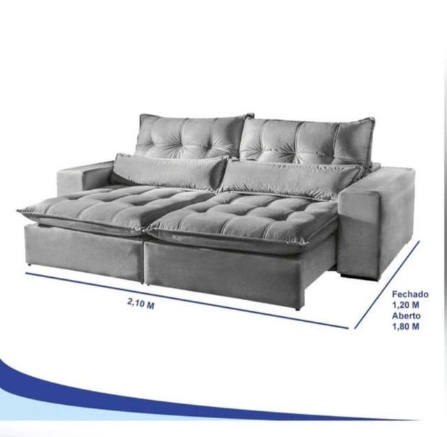 SOFA RETRATIL RECLINÁVEL MÁXIMO PLUS 2,30
