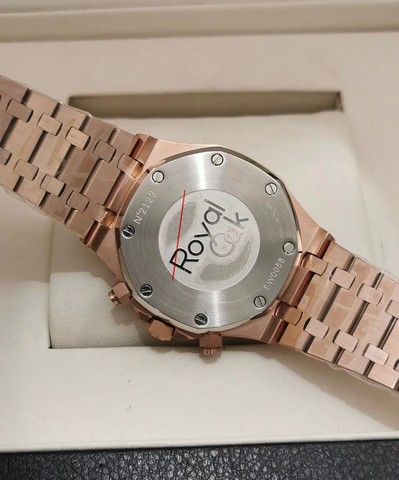 Relógio Audemars Piguet Royal Oak Rose Gold Quartzo Novo - Foto 4