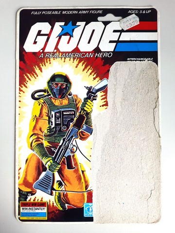 Comandos em Ação G.I. Joe AirTight 1985 Hasbro fullcard cartela