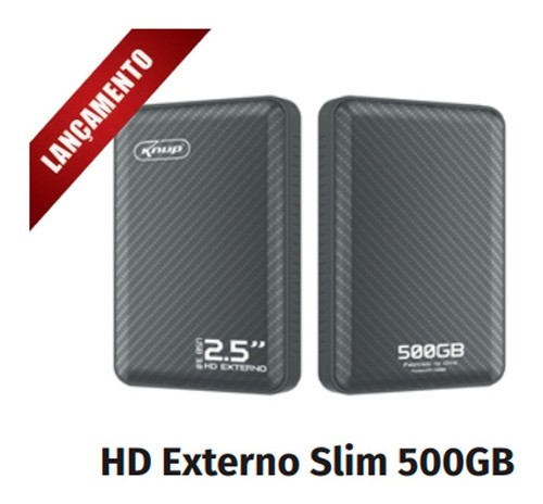 HD EXTERNO 500GB SLIM 2.5 POL KNUP KP-HD810 SATA  - Foto 2