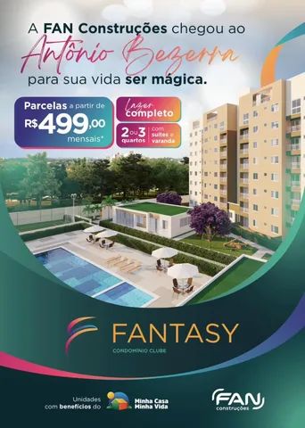 Fantasy Condominio Clube - Apartamento à venda - Antônio Bezerra -  Fortaleza - R$ 215.000,00
