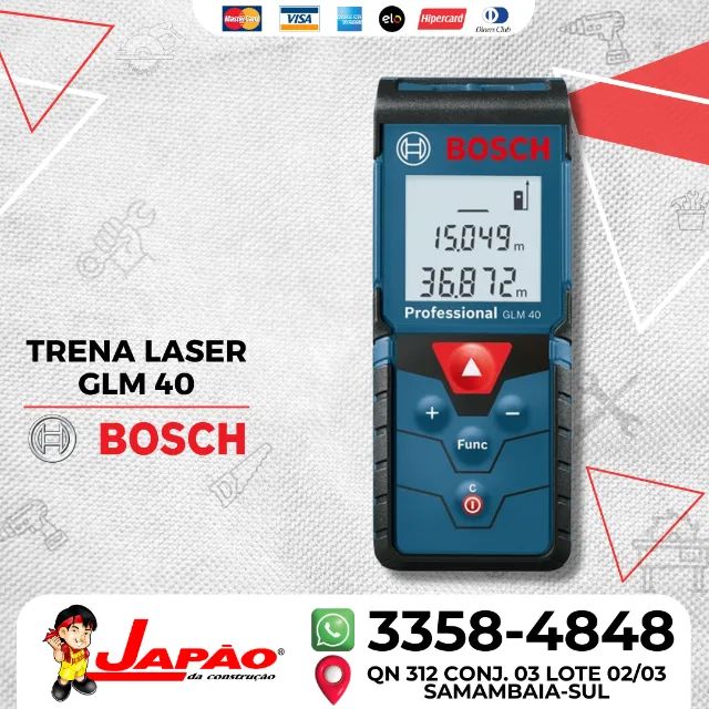 Trena a Laser GLM 40 Bosch Garantia de 1 Ano