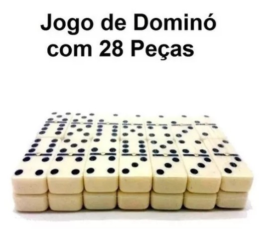 *2/H Jogo De Domino Profissional Grosso 12 mm Estojo C/28 Pecas (z314)
