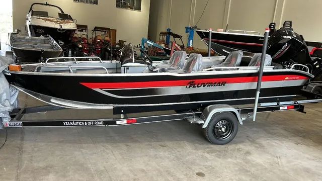 Lancha Fluvimar Apache 17 Especial + Motor De Popa Mercury 60 + carreta + acessórios - Foto 8