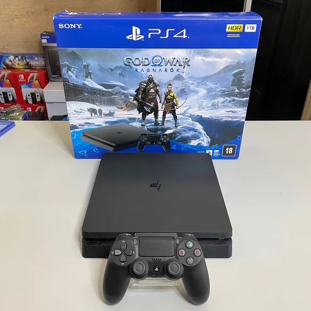 PLAYSTATION 4 1TB SLIM + JOGO GOD OF WAR RAGNAROK