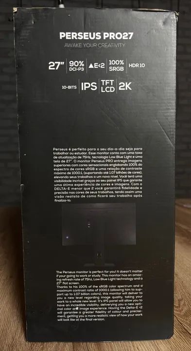 Monitor'' Perseus Pro27 2k 10bits 90% DCI-P3 100% SRGB - Foto 3