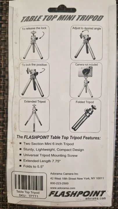 Tripé de mesa Flashpoint - Novo - Foto 2