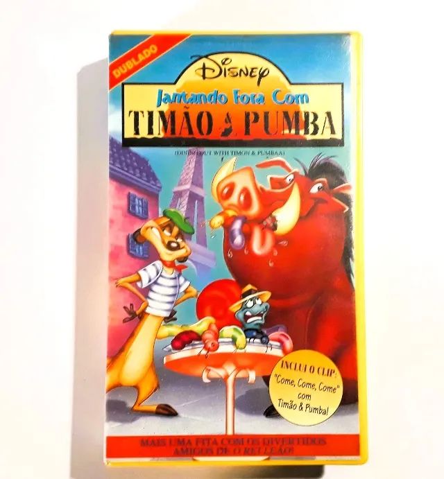 Fita Vhs Jantando Fora Com Timão E Pumba Original Dublado
