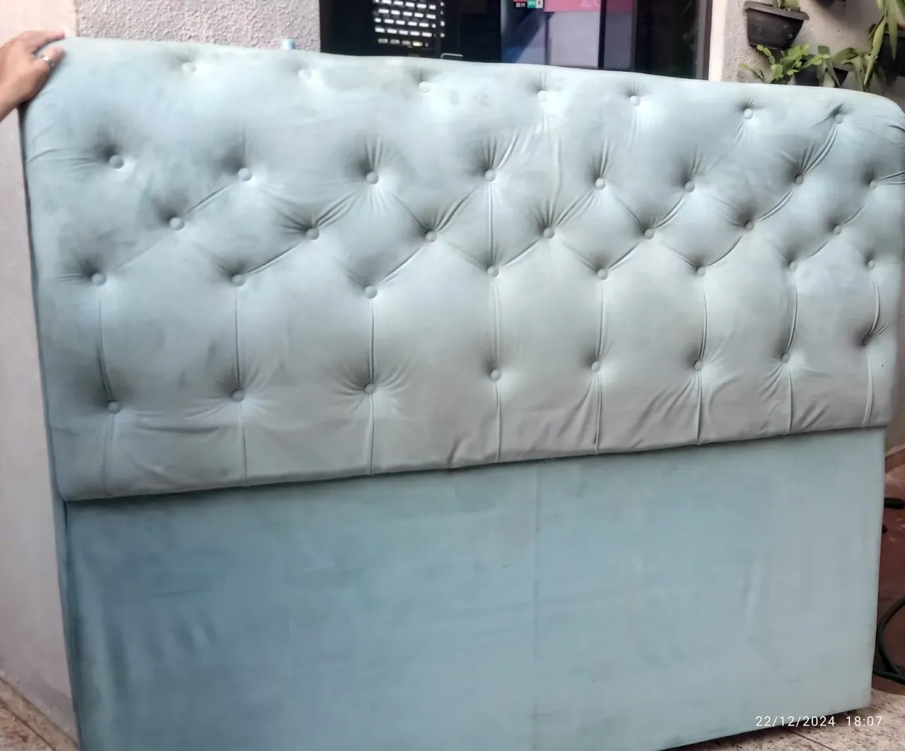 Cabeceira de Cama Queen - Azul Claro