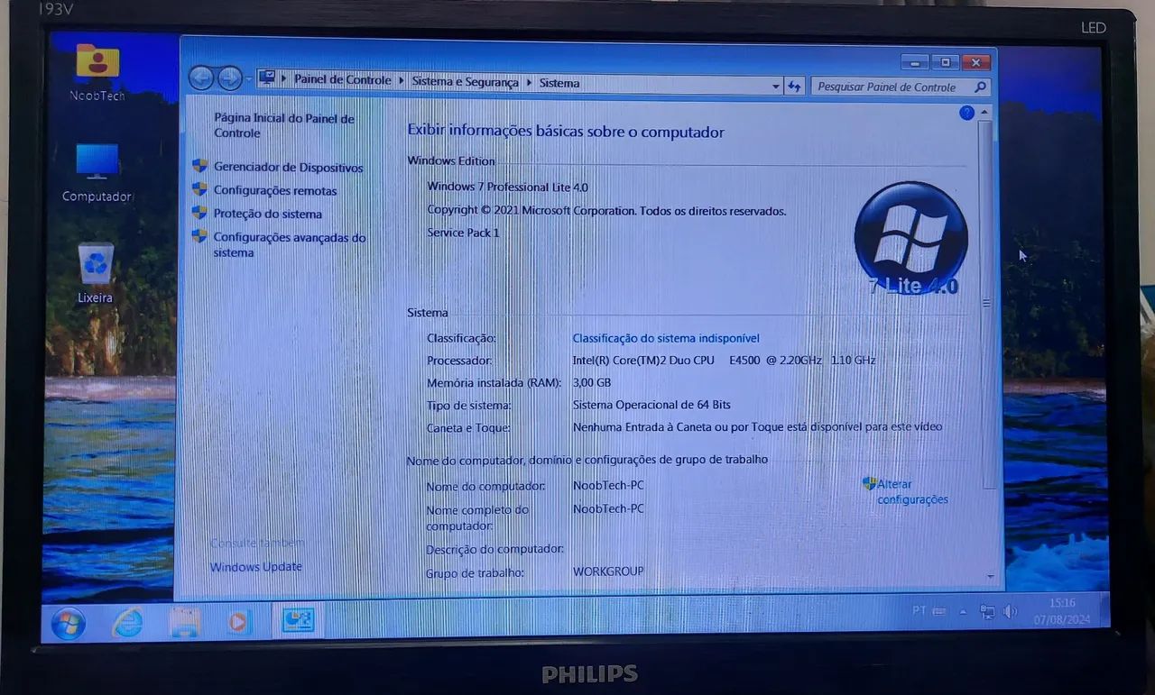 Kit Intel Core 2 Duo + Placa mãe asus + Hd Seagate 1 Tera