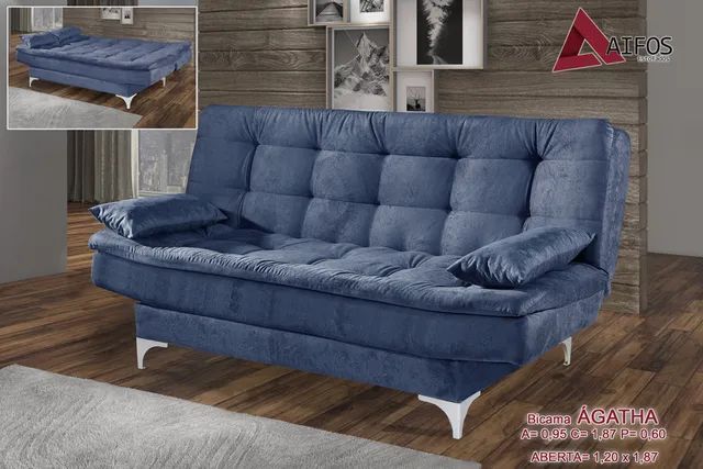 Sofá Cama Ágatha - Receba Hoje - Maio122 - Foto 6