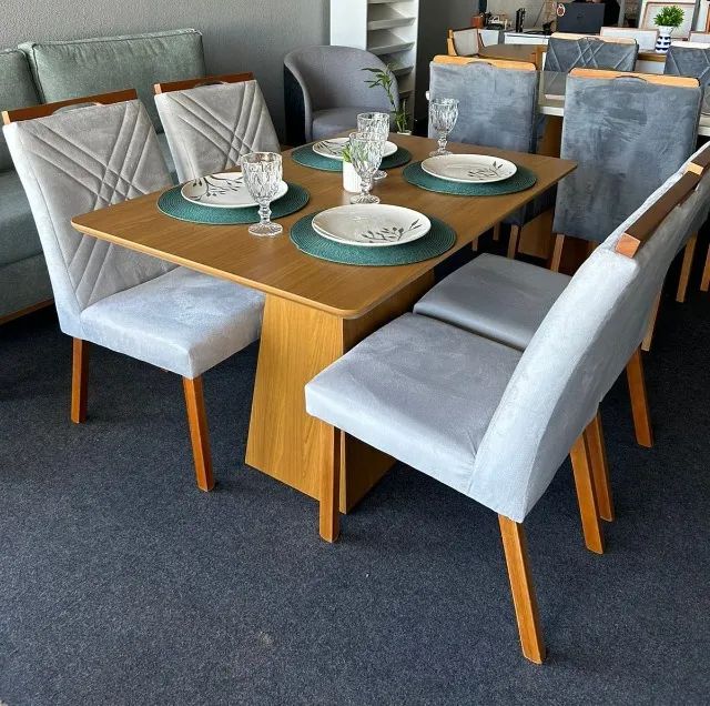 conjunto de mesa 4 cadeiras simone