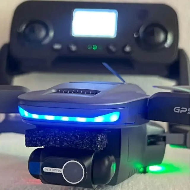 Drone l200 pro + 3 baterias + cartão 128gb gimbal 2 eixos gravação 2.7k gps