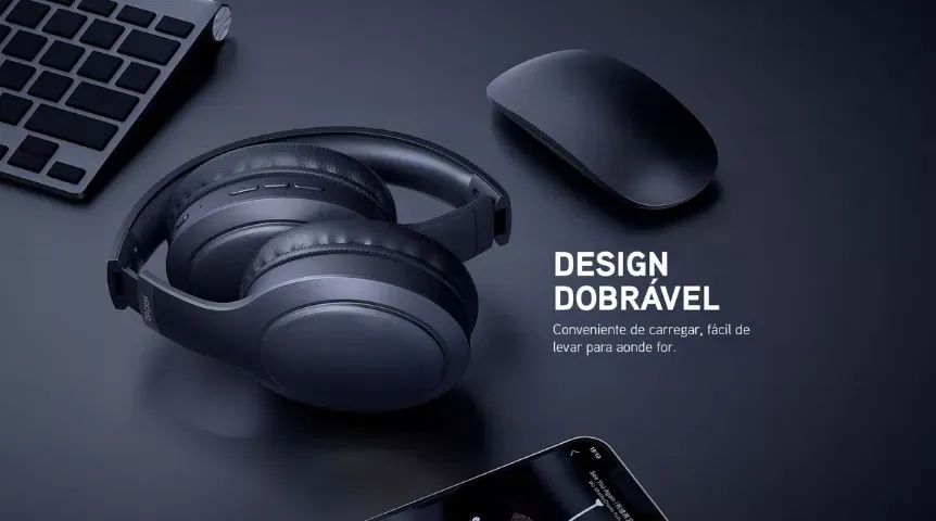Fone De Ouvido Headphone Dapon H02d Bluetooth 5.1 Com Microfone Cor Preto - Foto 3