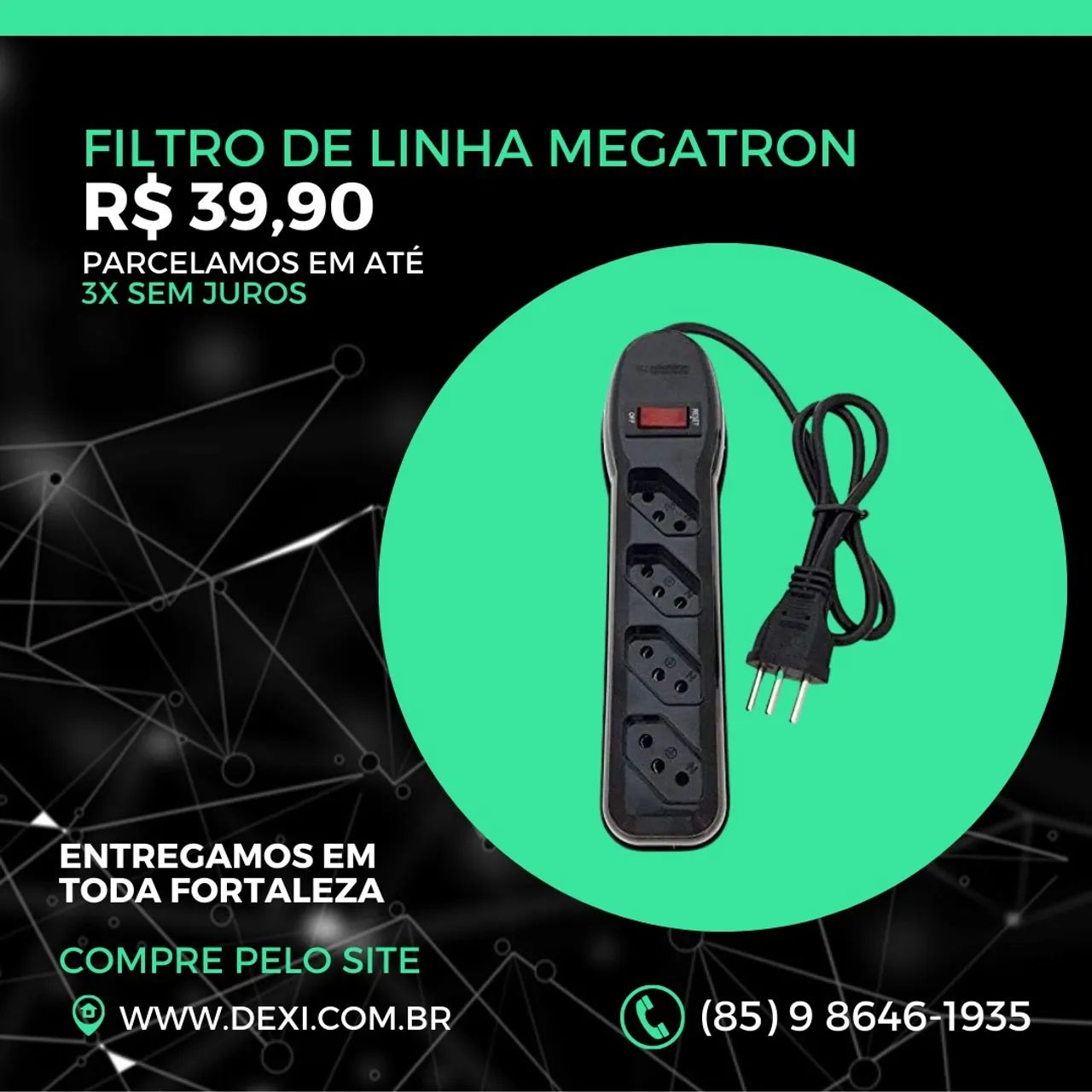 Filtro de Linha Megatron 4 Tomadas