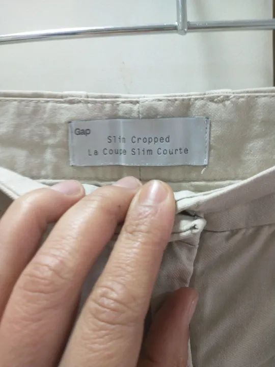 Calça reta chino bege / cáqui da Gap - Foto 3