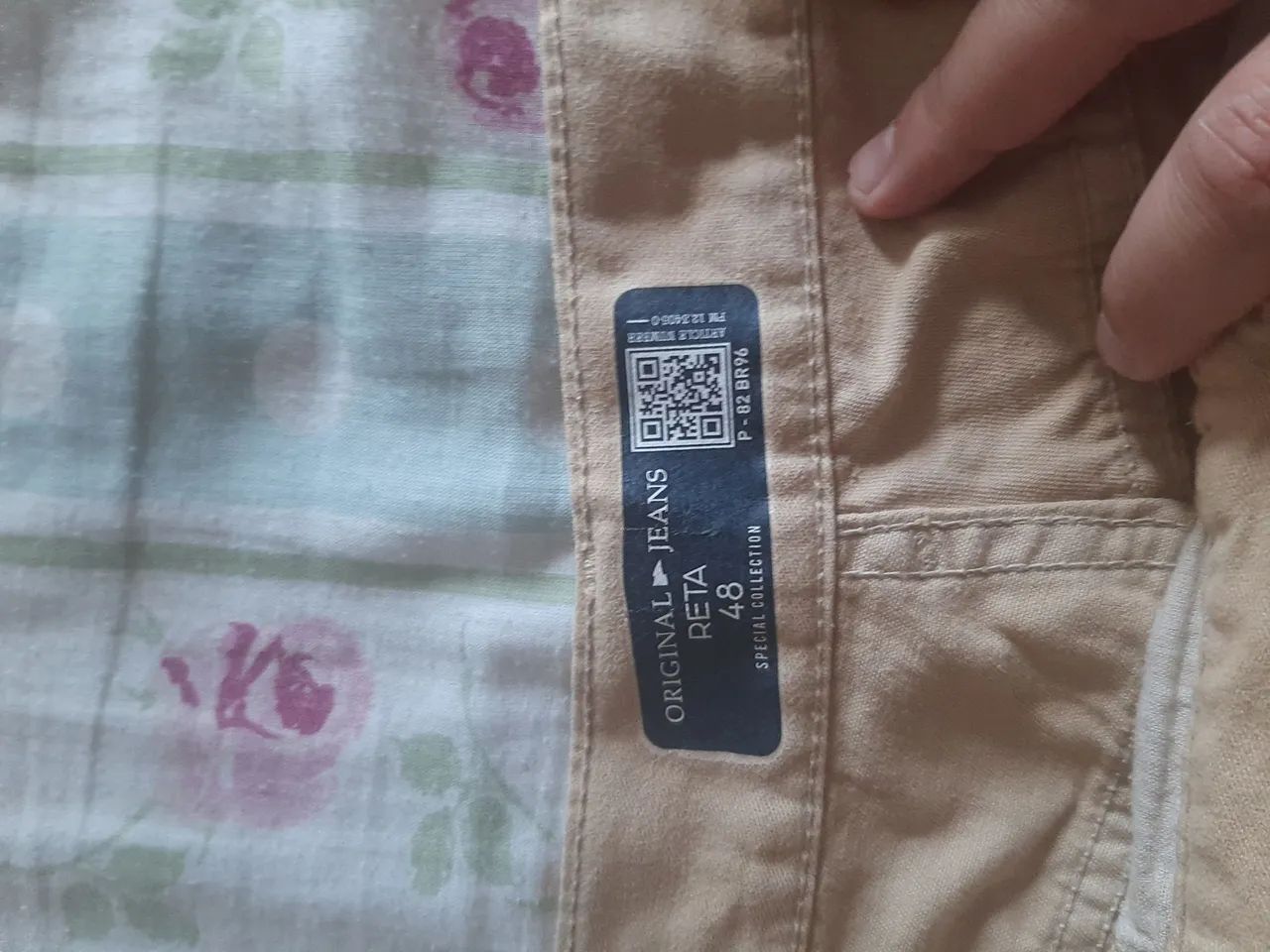 Shorts de Sarja Bege Masculino - Foto 2