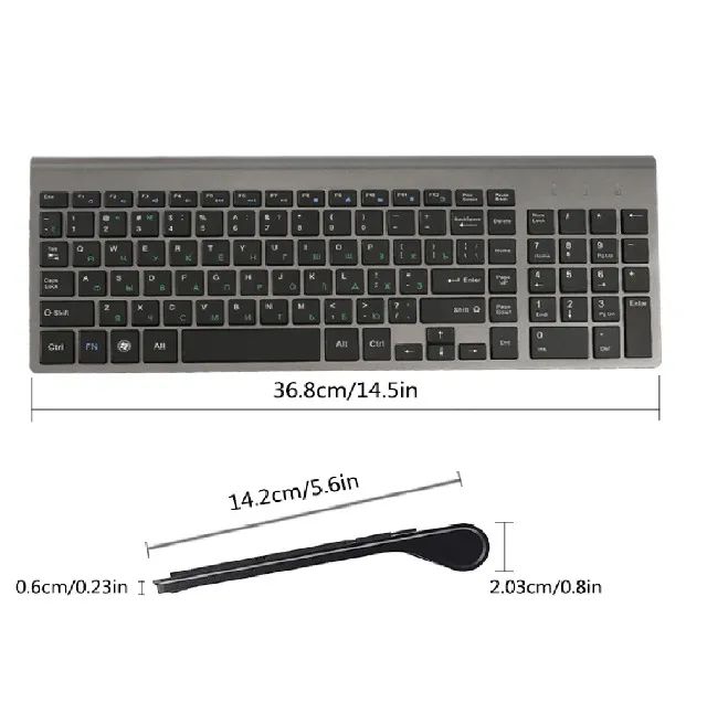 Kit Teclado E Mouse Wifi 2.4ghz Slim Com Bateria Interna - TE117 - Foto 4