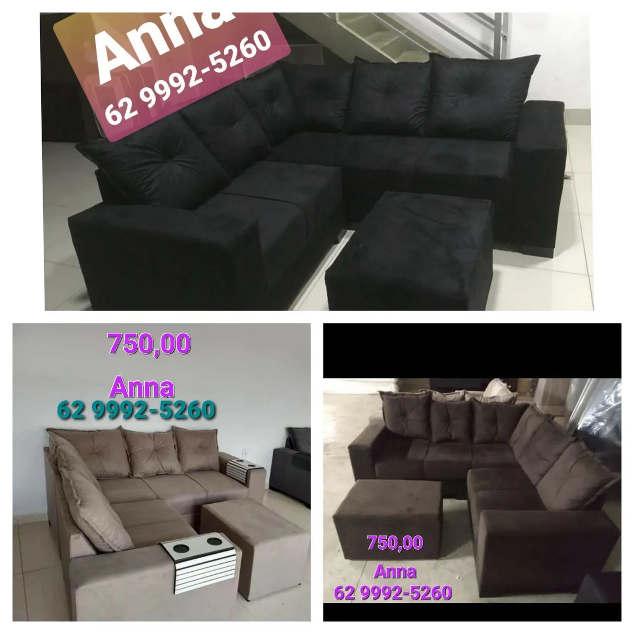 Sofá cinco lugares, entrega grátis=//