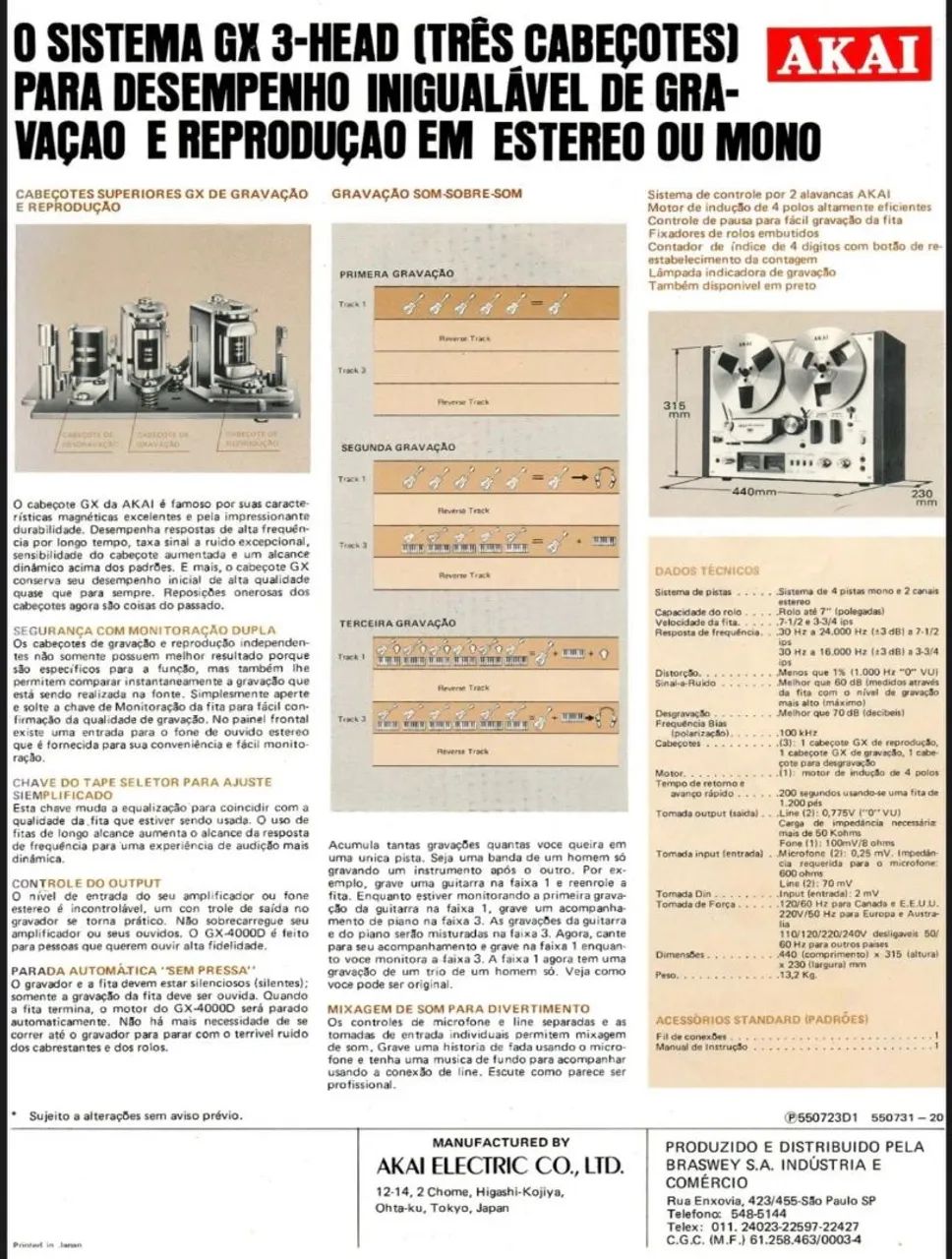 Gravador de Rolo Akai GX-4000D - Reel to Reel - Funcionando! - Foto 6