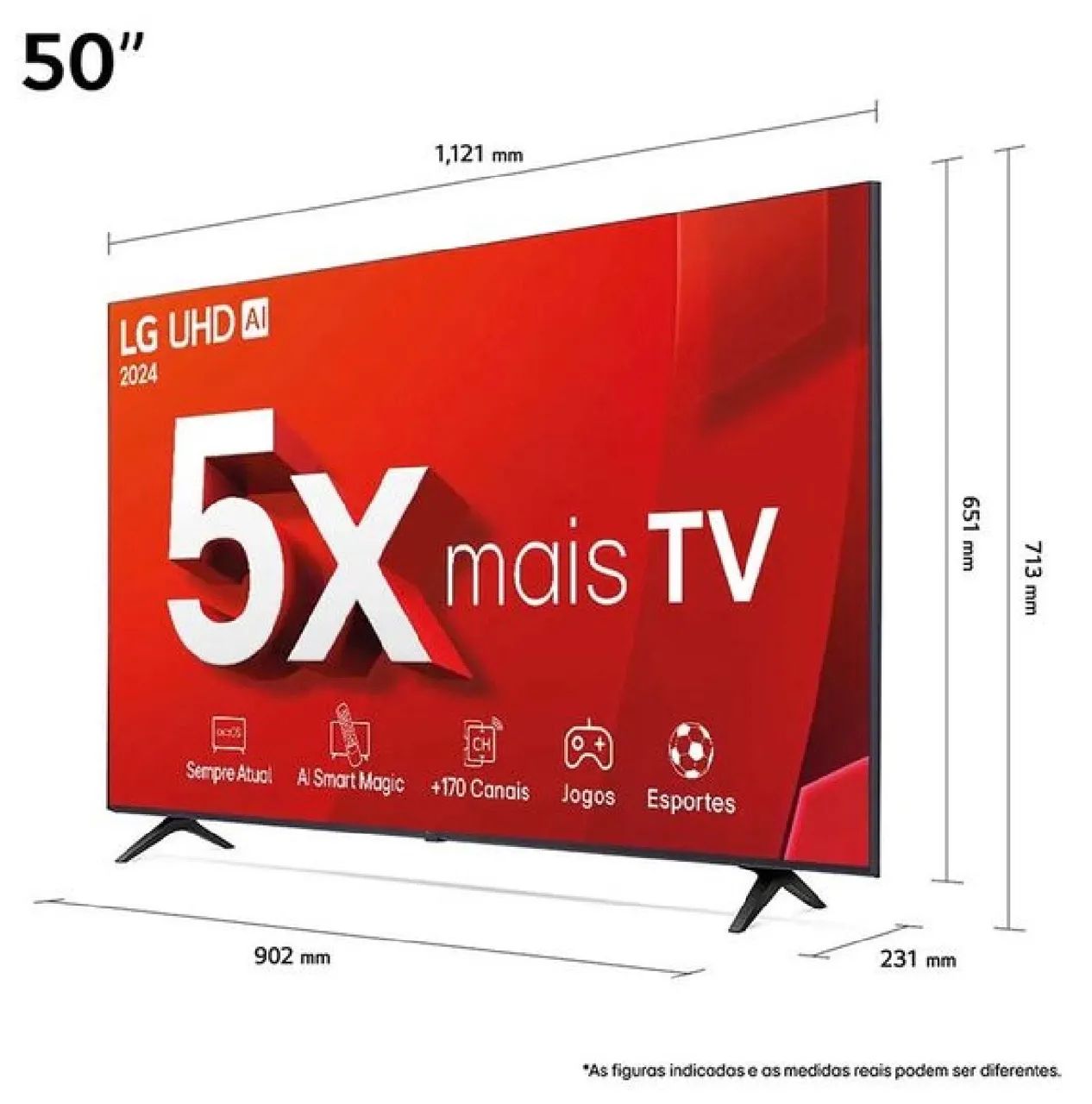 Smart tv 5xmais TV LG de 50 Polegadas - Foto 3