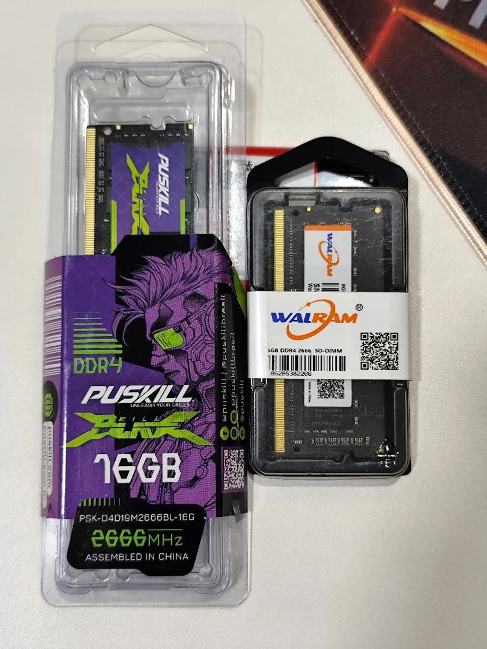 Memória ram DDR4 8 e 16gb 2666mhz