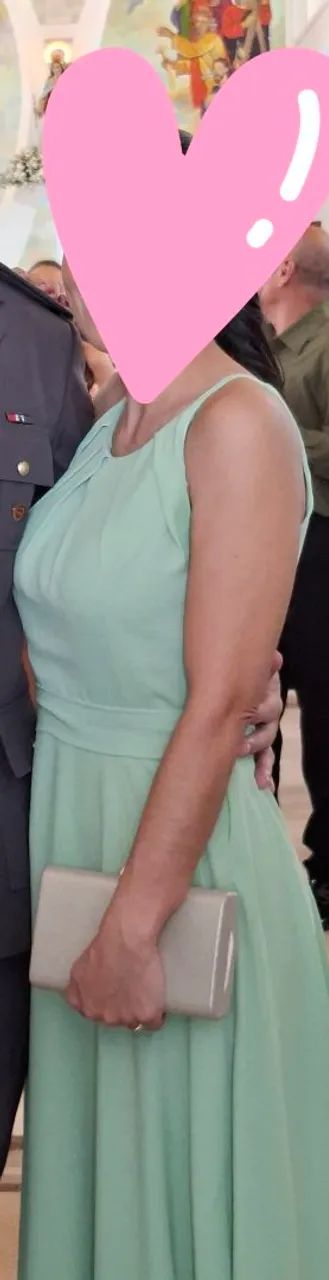 Vestido Longo Verde Claro - Elegância e Conforto - Foto 3
