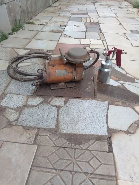 Compressor pintura com pistola ar direto