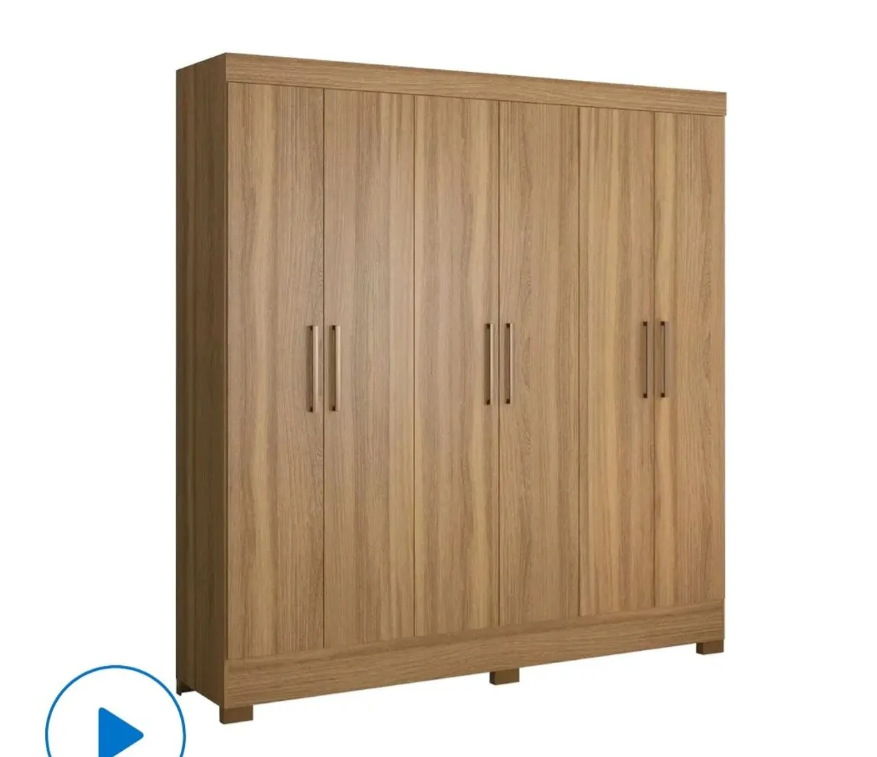 Guarda-Roupa Amadeirado 6 Portas
