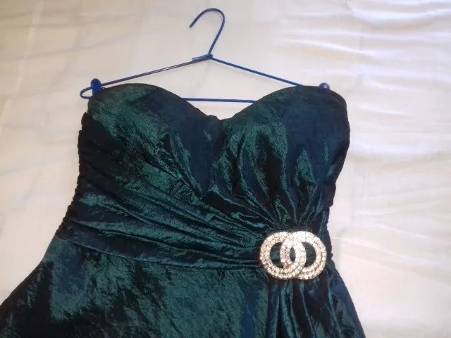 Vestido tafetá verde - Foto 2