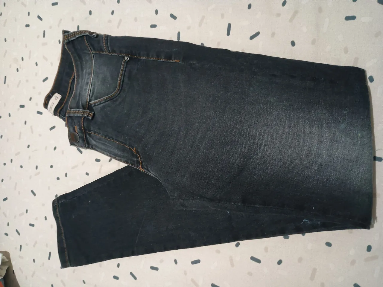 Calça Jeans Preta e azul