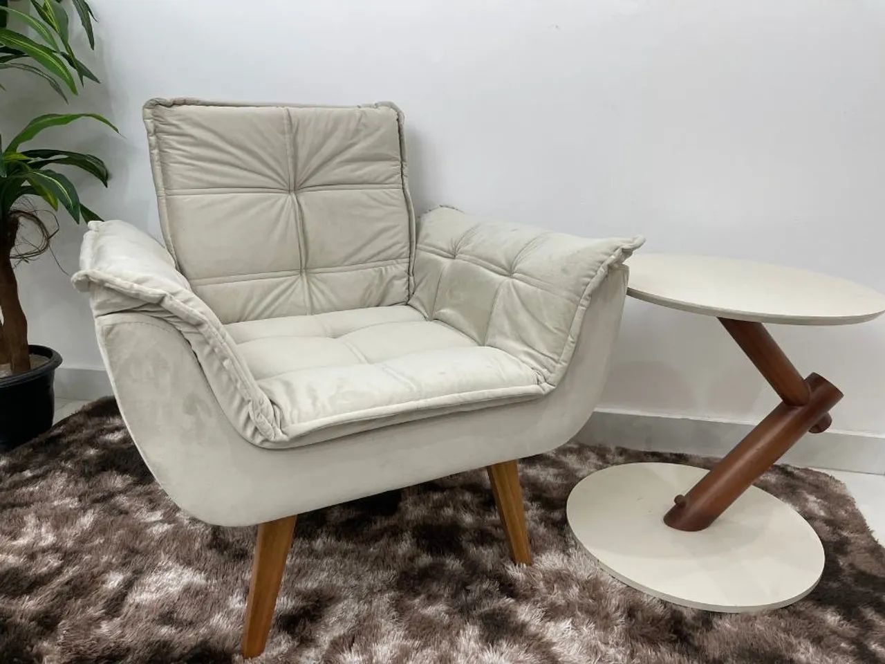 Poltrona Confortável Luna Veludo- Produto Novo Entrega Rápida