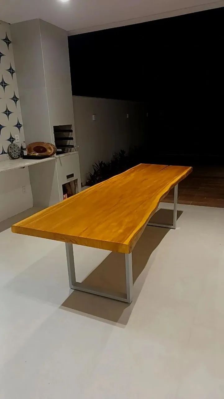 Mesa de madeira (modelo industrial) - Foto 2