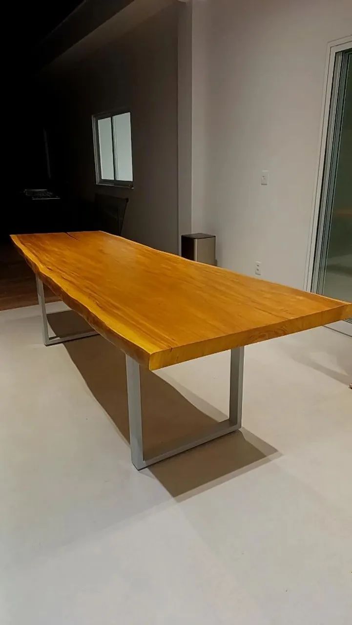 Mesa de madeira (modelo industrial) - Foto 3