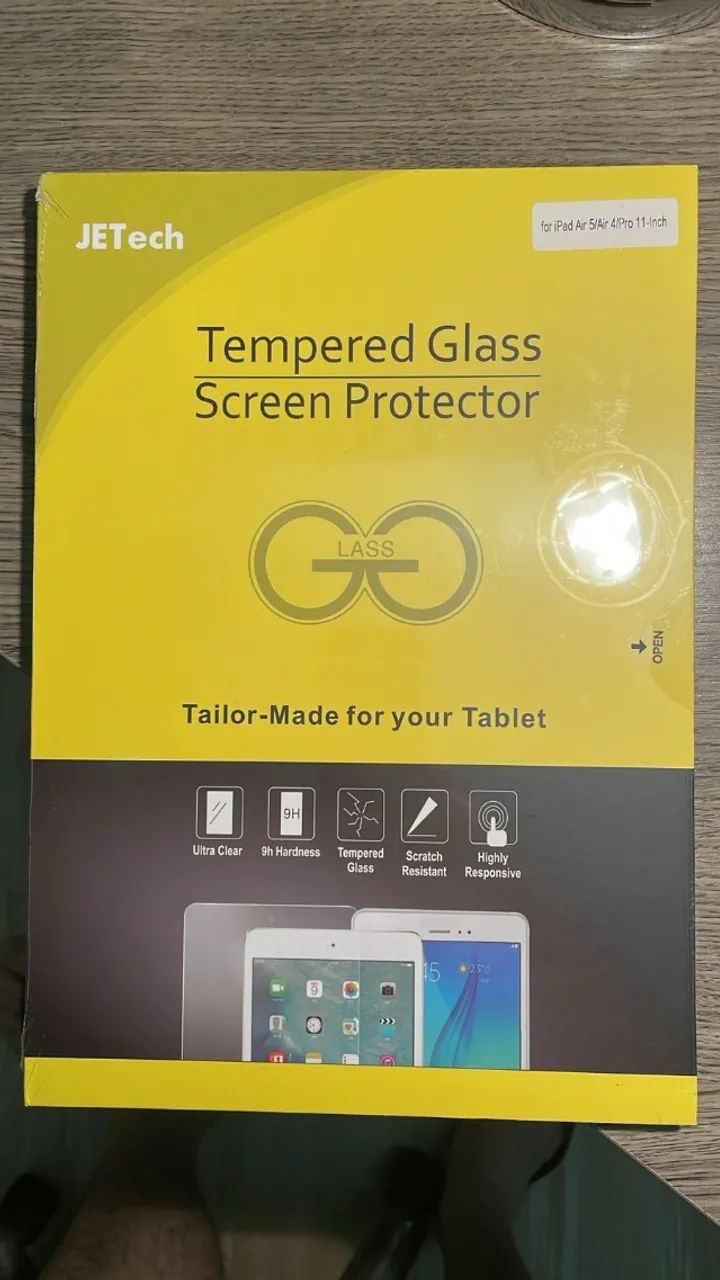 JETech Película de Vidro Temperado para iPad Pro e Air