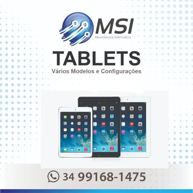 Tabletes tela de 7. 8 e 10.1 com e sem chip