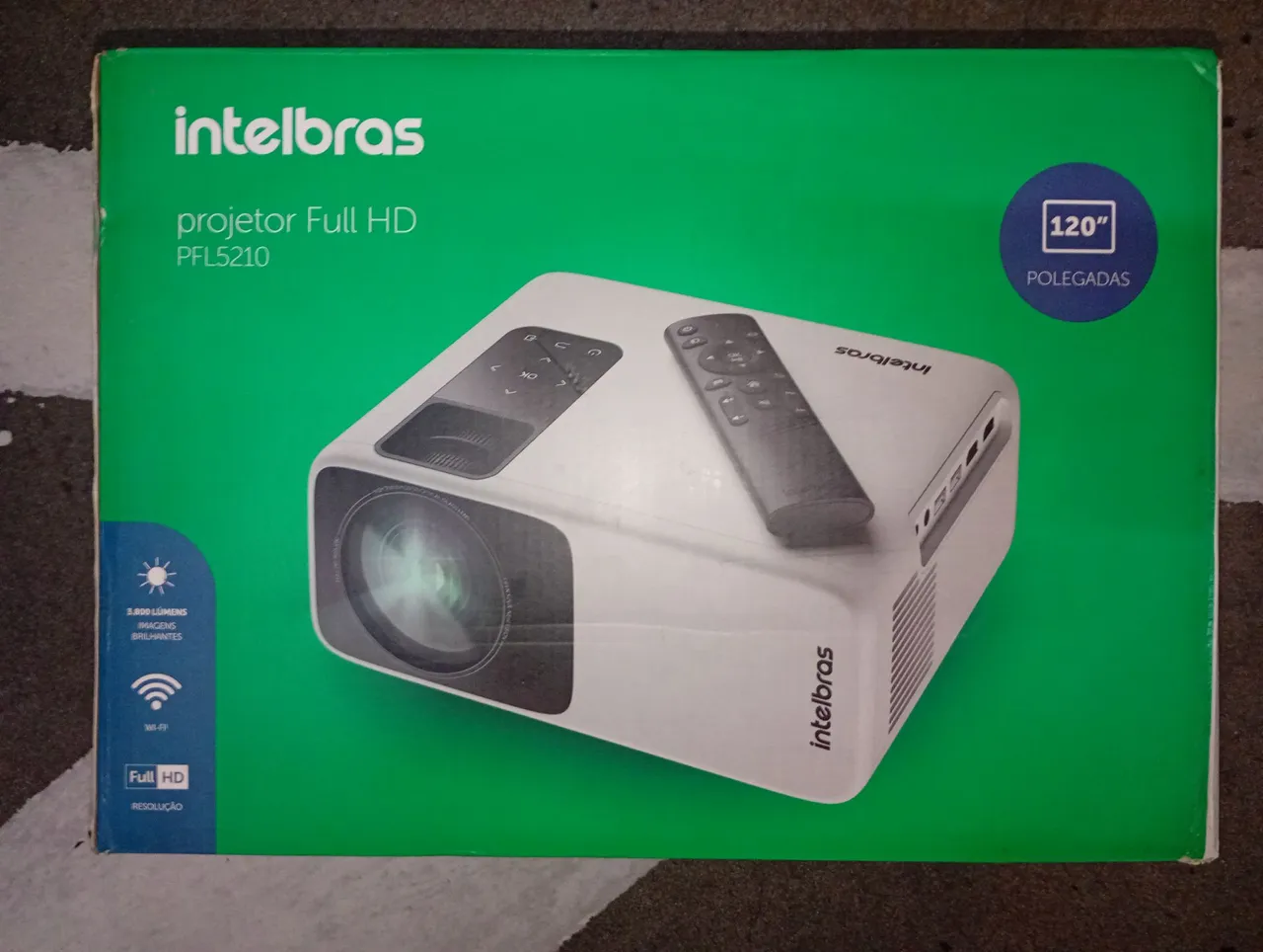 Projetor Full HD Intelbras PFL5210 - 120 Polegadas