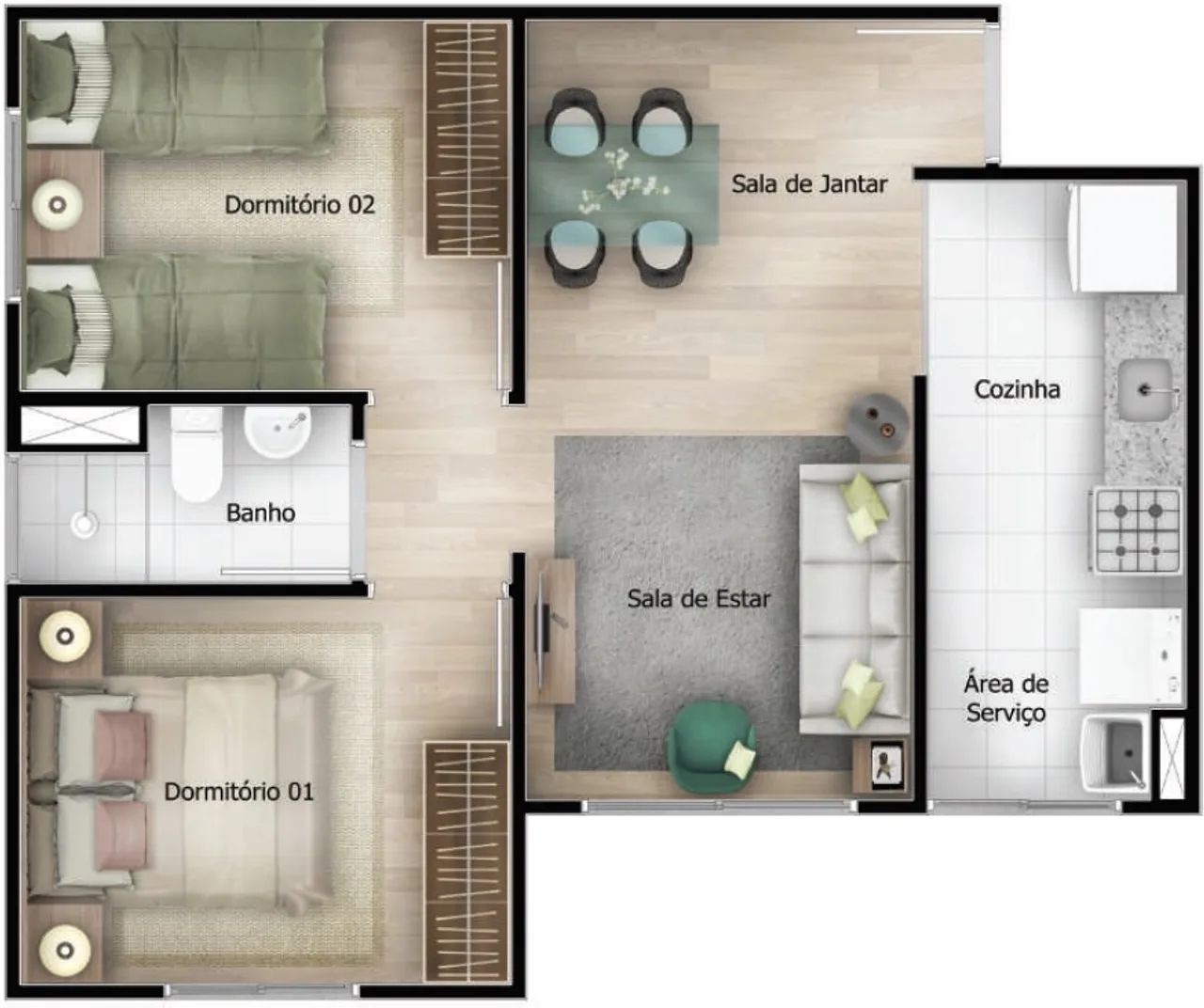 Apartamento 2/4 no Condomínio Reserva Piatã, Salvador/BA - Foto 2