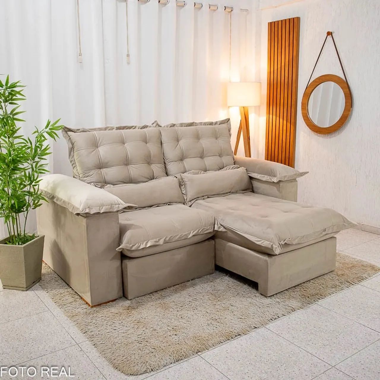 Sofá Retrátil Reclinável Maldivas 2.10m rf7655