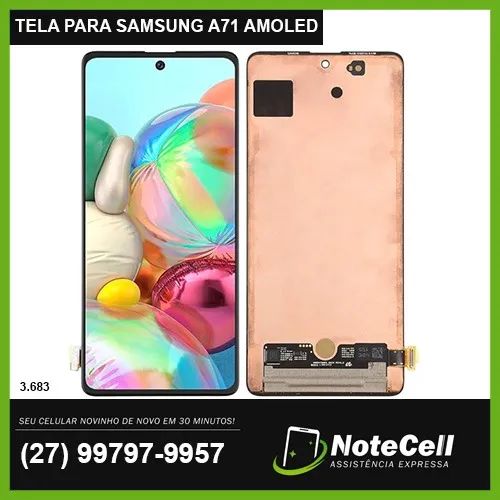 Tela Display Para Samsung A71 Super Amoled Original Bordas Finas 3.683