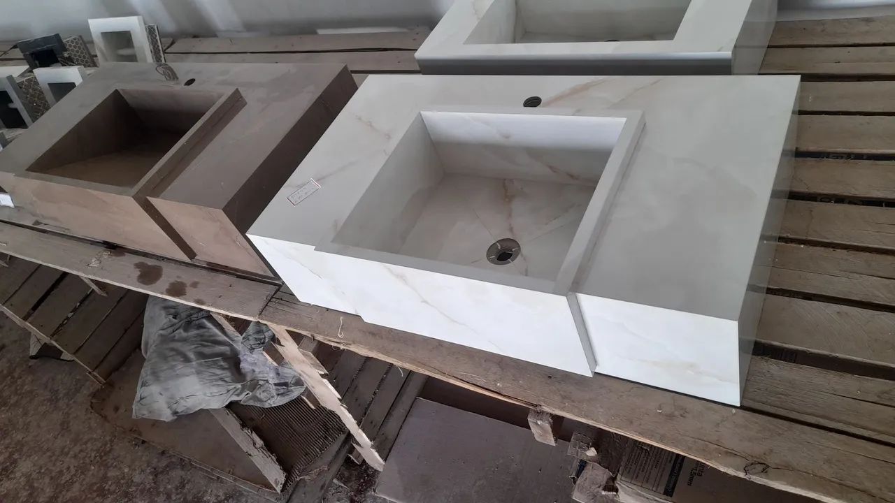  Belíssimos Lavatorios em pocelanato nas medidas 90x45 e 80x45 apenas 680 reais a unidade - Foto 4