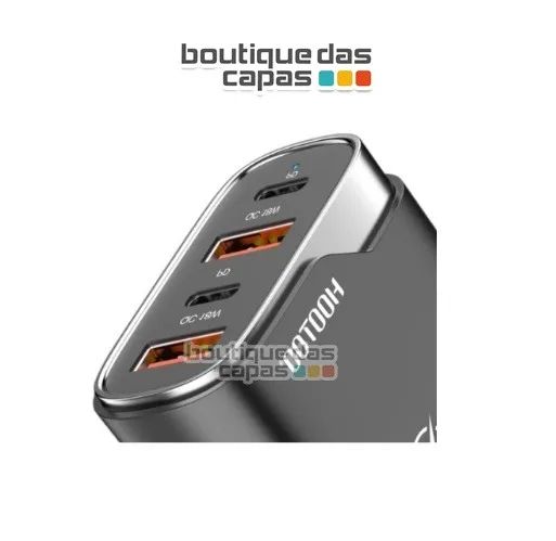 ADAPTADOR VEICULAR CARREGADOR CARRO 2 TIPO C + 2 USB 96W PD-CH2 TURBO - Foto 2