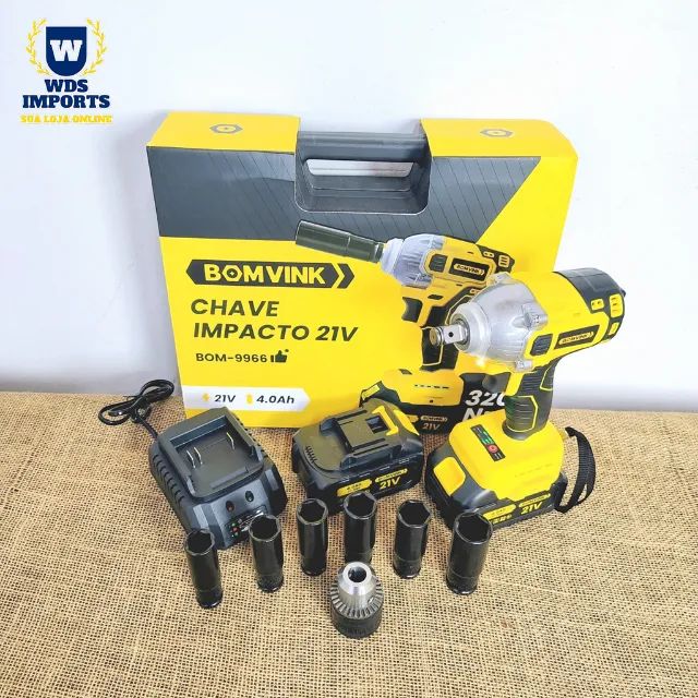 Chave De Impacto e Parafusadeira 21V - Bomvink - Foto 2