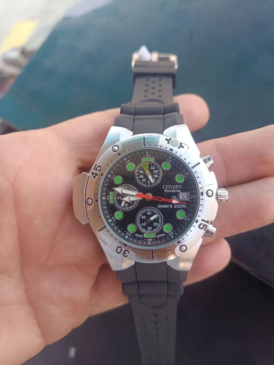 Relógio Citizen Eco-Drive Diver's Jp20-40 multifuncional - Foto 5