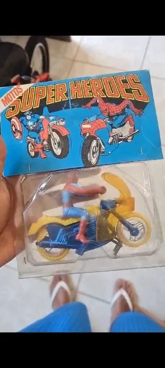 Motocicleta Super Heróis anos 80 Argentina lacrado - Brinquedos e