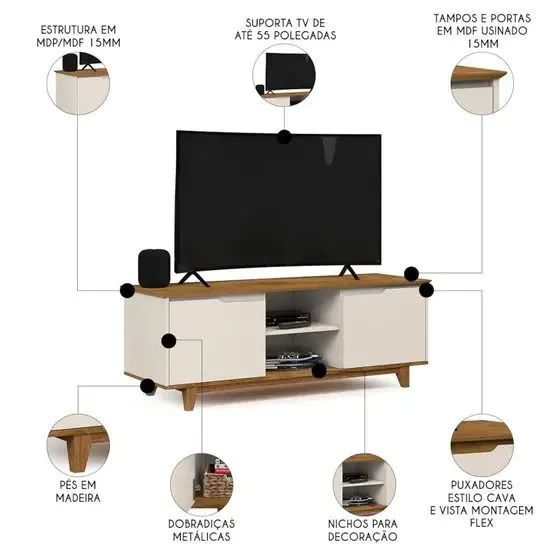 Rack para TV ate 55 polegadas 