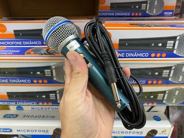 Microfone Profissional Com Fio de 3 Metros Dinâmico P10 Invas IN-20442 - Foto 4