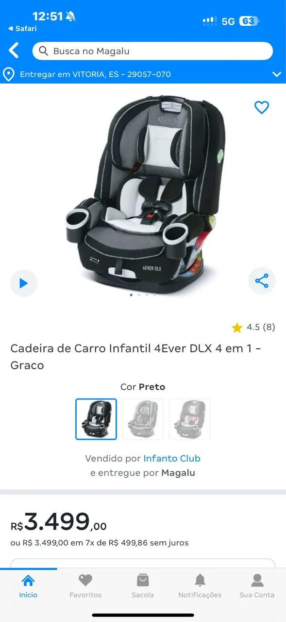 Cadeirinha infantil Graco - Foto 5