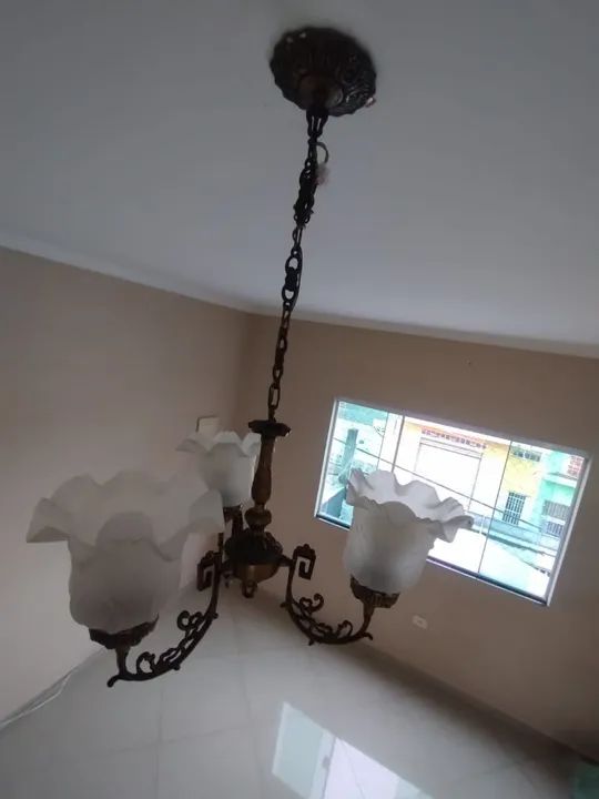 Lustre de Cristal 3 Luzes - Foto 3